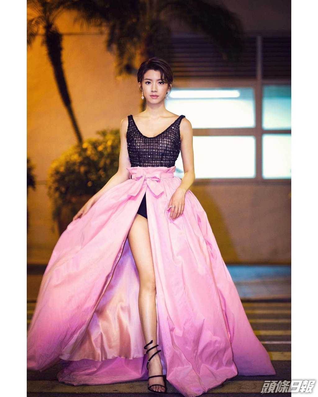 蔡思貝以往都是晒腿為主。